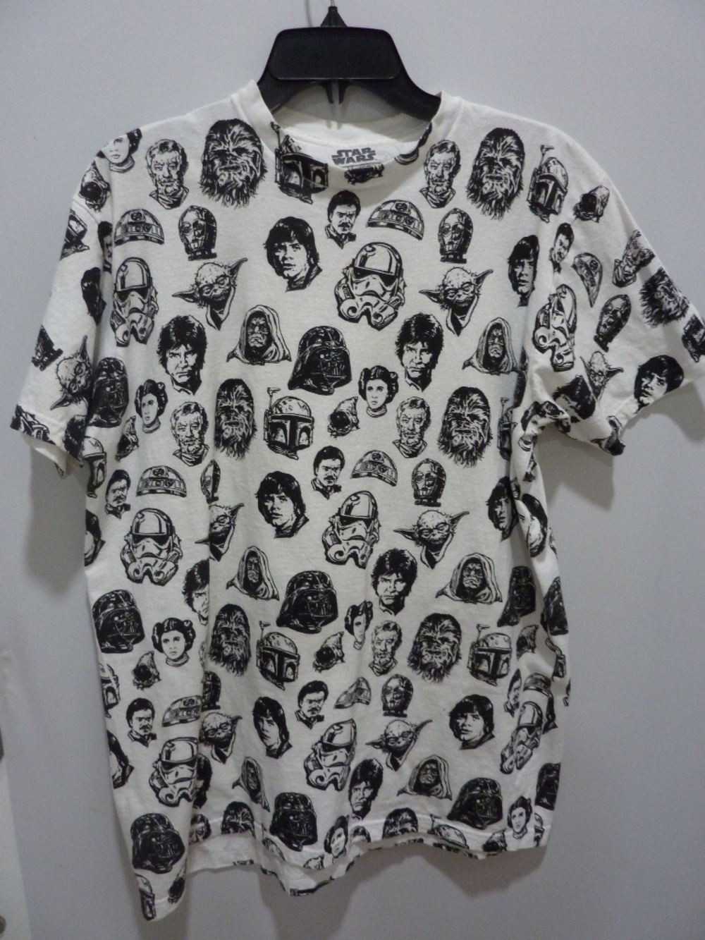 Star Wars Shirt Mens SIZE Large All Over Print Fusion Tee Movie Characters AOP